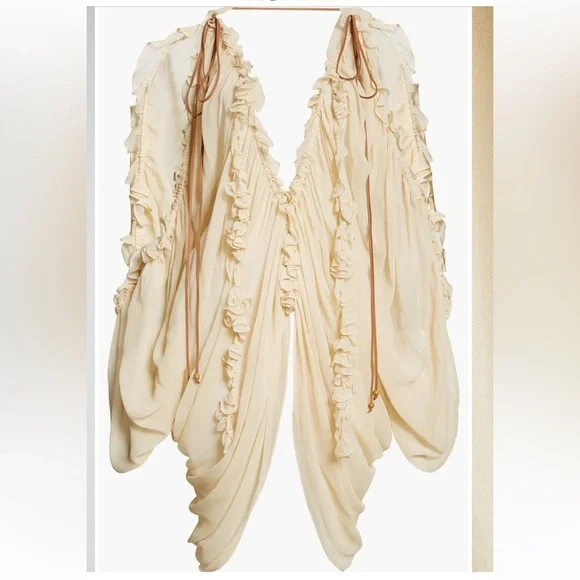 $1,750 ZIMMERMANN Illuminate Draped Blouse NWT SZ small - Picture 2 of 7